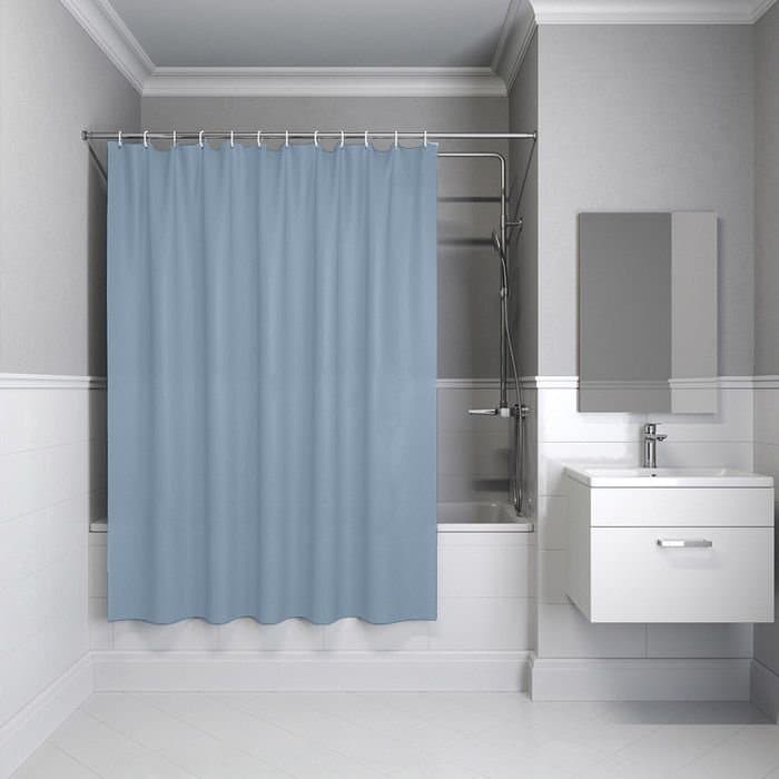 Штора для ванной Iddis (Иддис) 200x180 см PE светло-серый P09PE18i11
