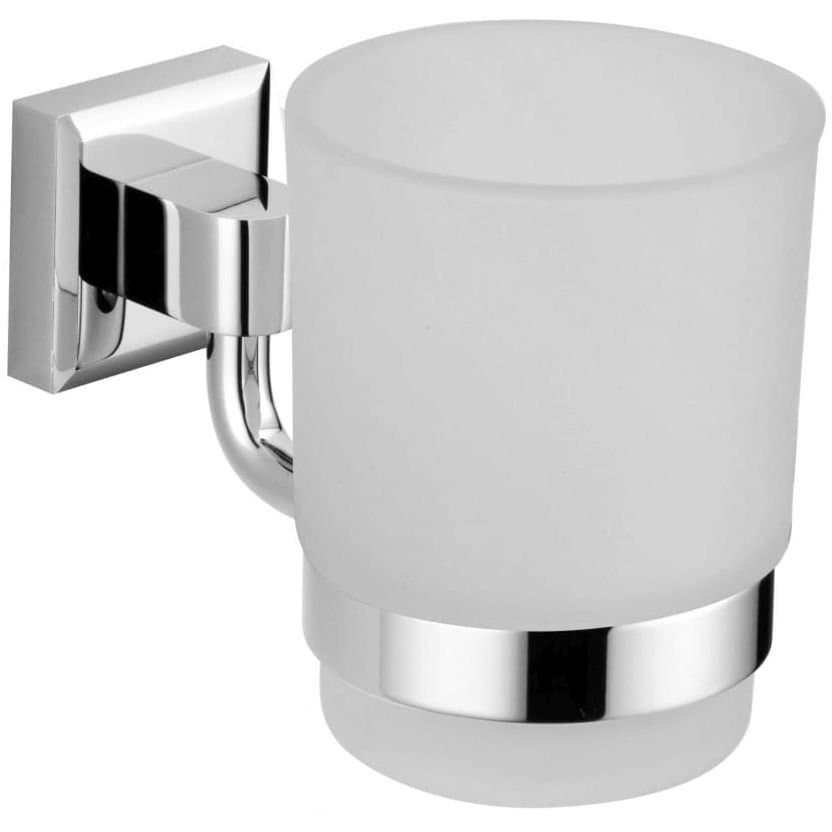 Стакан Savol (Савол) стеклянный с держателем, хром S-009558