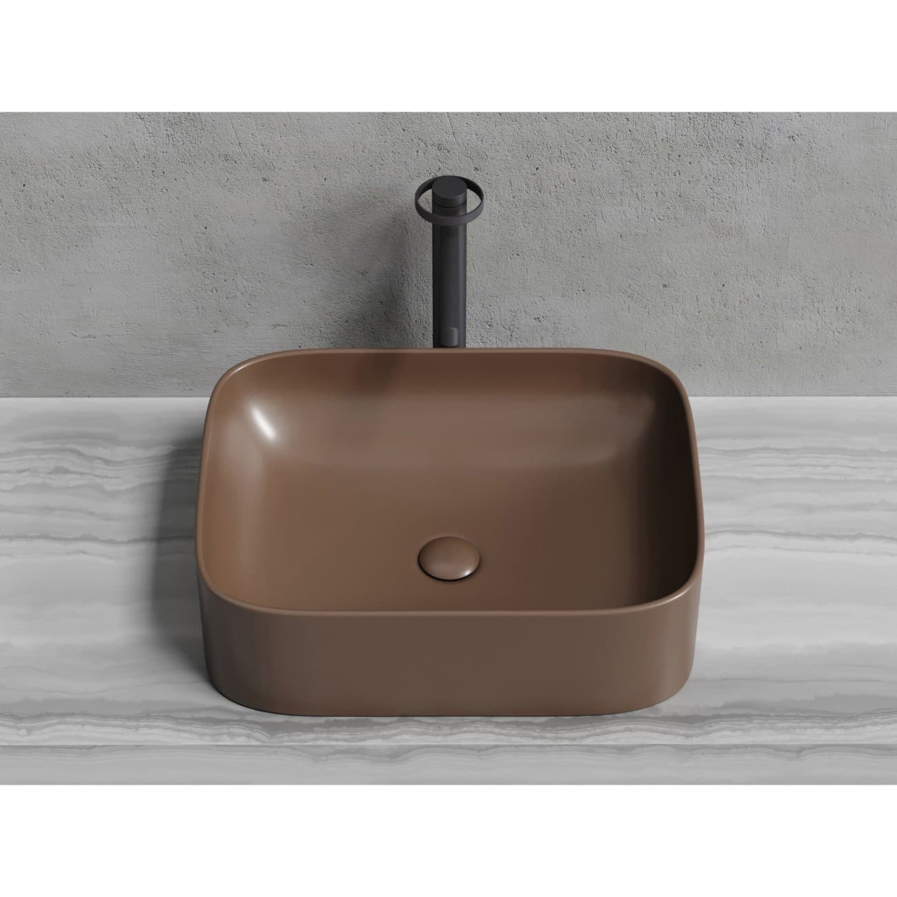 Раковина Ceramicanova (Керамиканова) Element накладная 150х505х380 мм CN6052MDB Темно-Коричневый Матовый