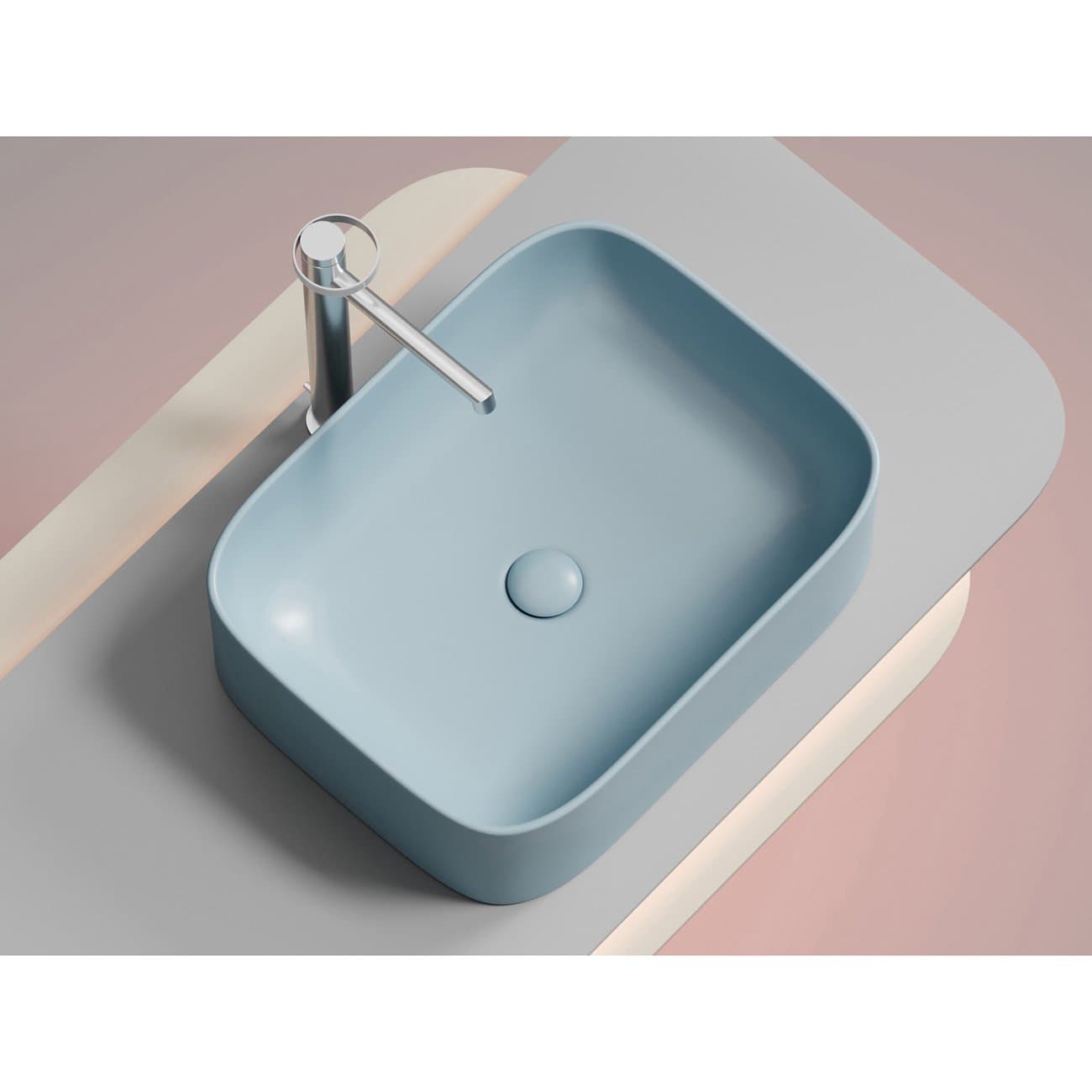 Раковина Ceramicanova (Керамиканова) Element накладная 150х505х380 мм CN6052ML Голубой Матовый