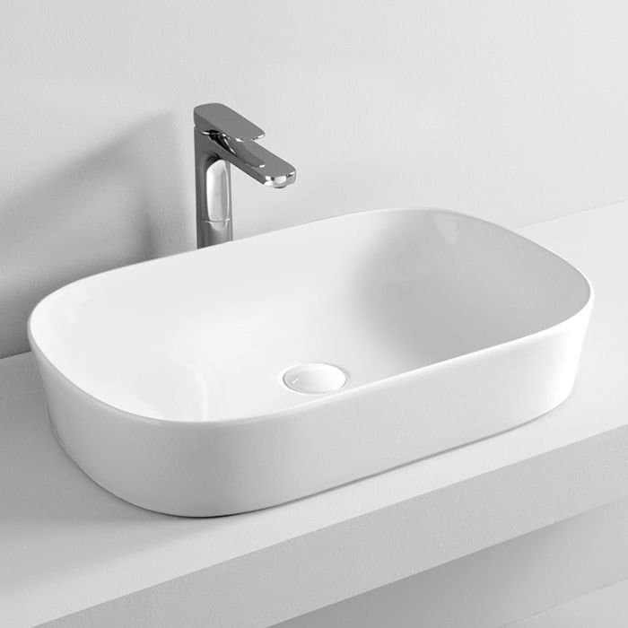 Раковина Artceram (Арткерам) Ghost 65х42 см, без отверстий, цвет: белый GHL002 01 00