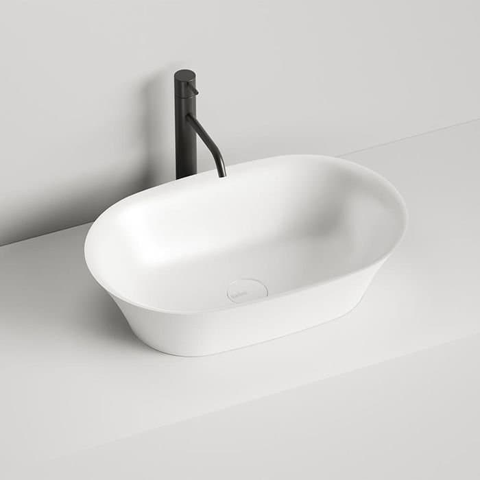 Раковина Salini (Салини) Mona 60х39х16.5 см, накладная, без отверстий, S-Sense, цвет: белый 110811G