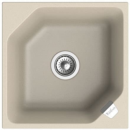 Мойка кухонная квадратная Rivelato (Ривелато) Locus LS-50 (LS-50 бежевый)