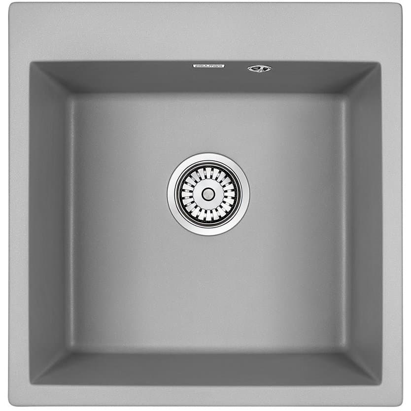 Мойка кухонная Paulmark (Паульмарк) кварцевая PRAKTISCH PM105152-GRM серый металлик 510х520