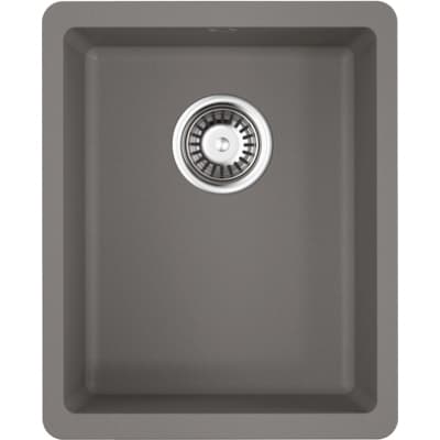 Мойка кухонная прямоугольная Omoikiri (Омойкири) Kata 34-U-GR Leningrad Grey (4993383)