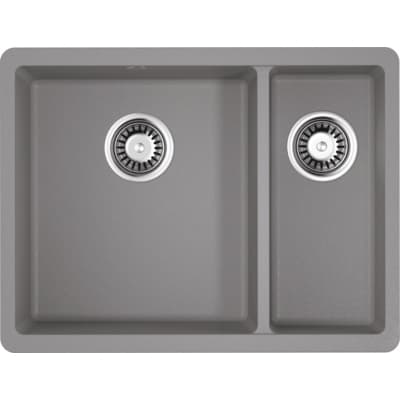 Мойка кухонная прямоугольная Omoikiri (Омойкири) Kata 55-2-U-GR Leningrad Grey (4993390)