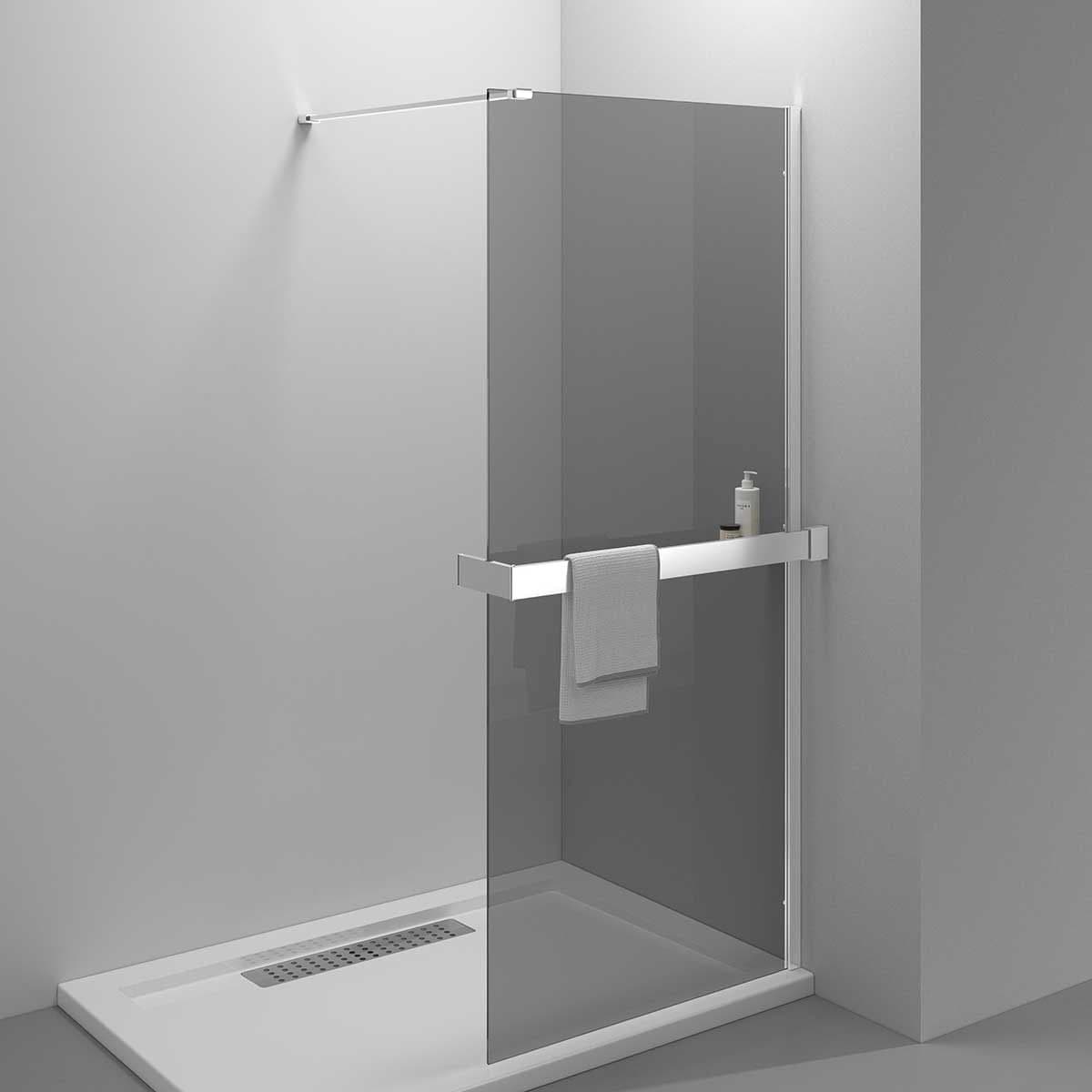Душевая перегородка Vincea (Винчея) Walk-In HR, 1000х2000 мм, хром, стекло тонированное VSW-4HR100CG