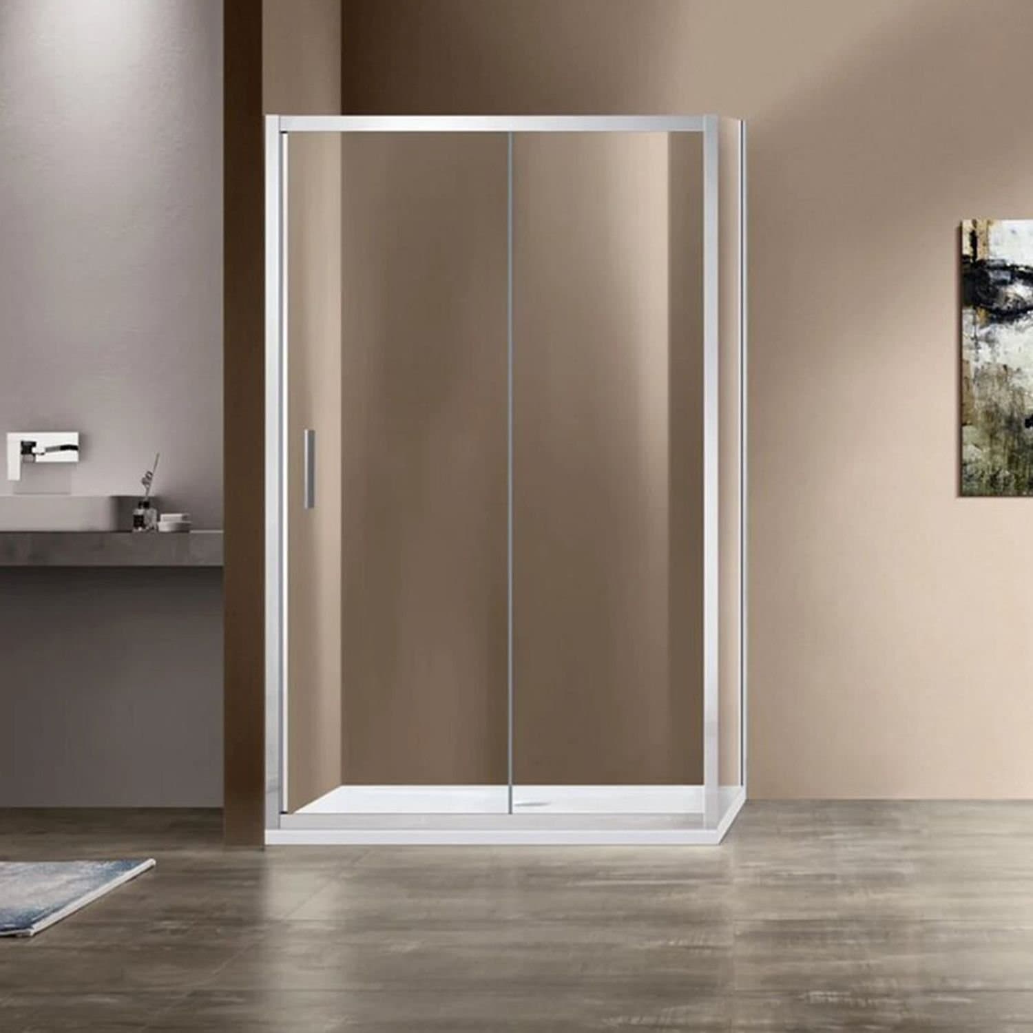 Душевой уголок Vincea (Винчея) Garda VSR-1G1012CL, 1200х1000 мм (габариты площадки) хром, стекло прозрачное