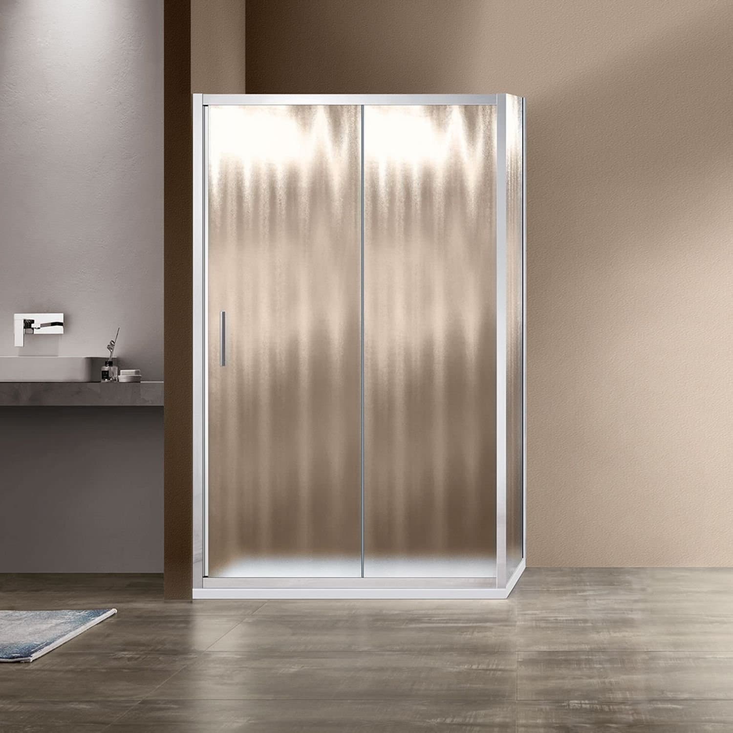 Душевой уголок Vincea (Винчея) Garda VSR-1G8015CH, 1500х800 мм (габариты площадки) хром, стекло шиншилла