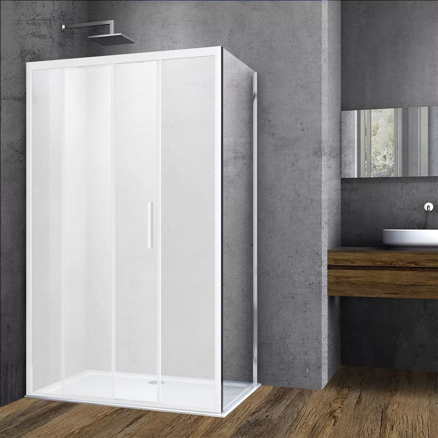 Боковая стенка Vincea (Винчея) Soft VSG-3SO800CL 80х195 хром стекло прозрачное