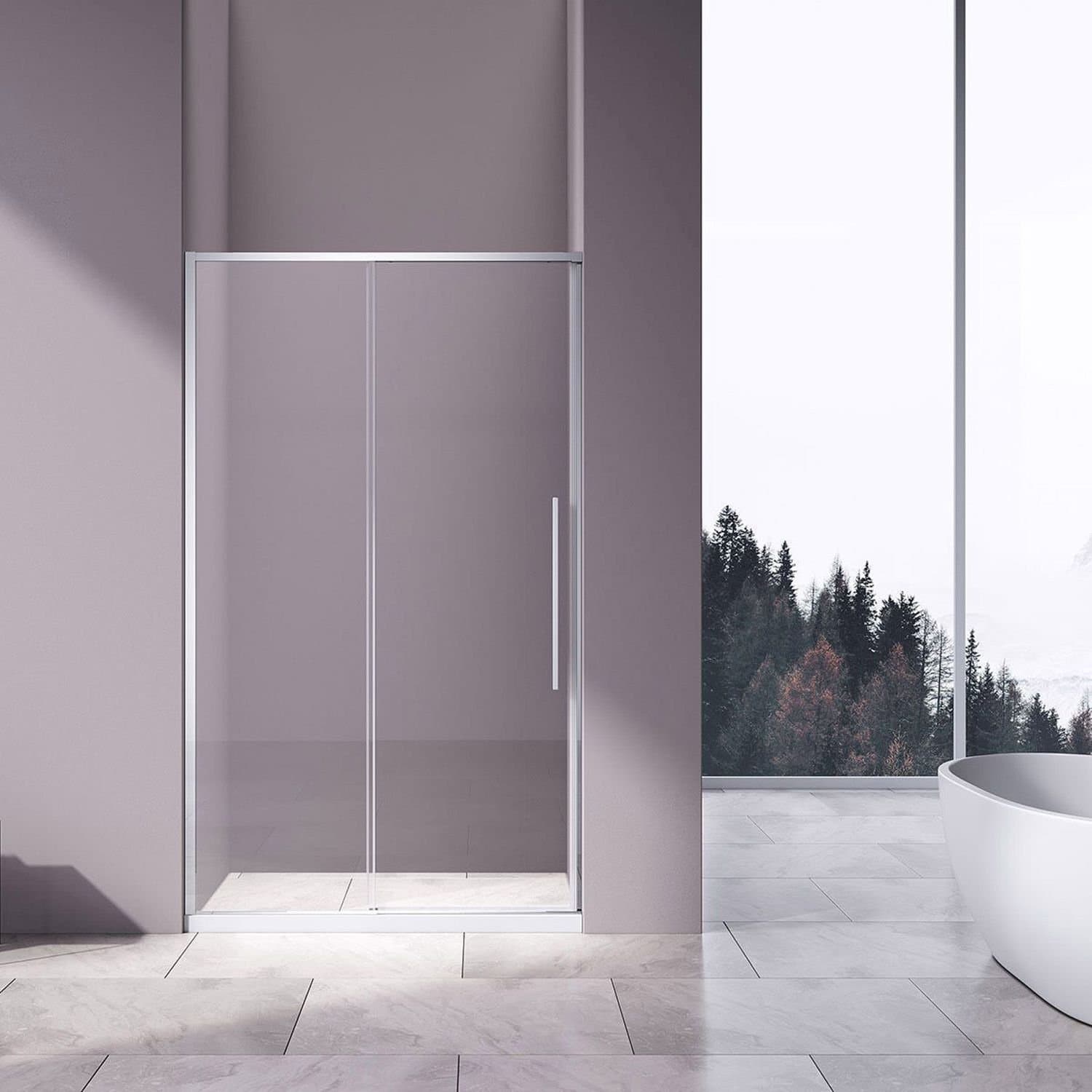 Душевая дверь Vincea (Винчея) Slim-N VDS-4SN110CL, 1100, хром, стекло прозрачное