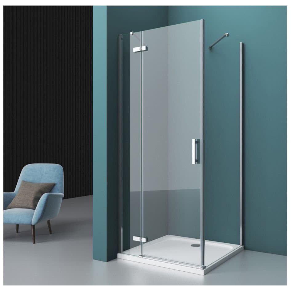 Душевой уголок BelBagno (Бельбагно) KRAFT-AH-12-100/90-C-Cr-L хром, стекло прозрачное 6 мм (1000х1950х900)