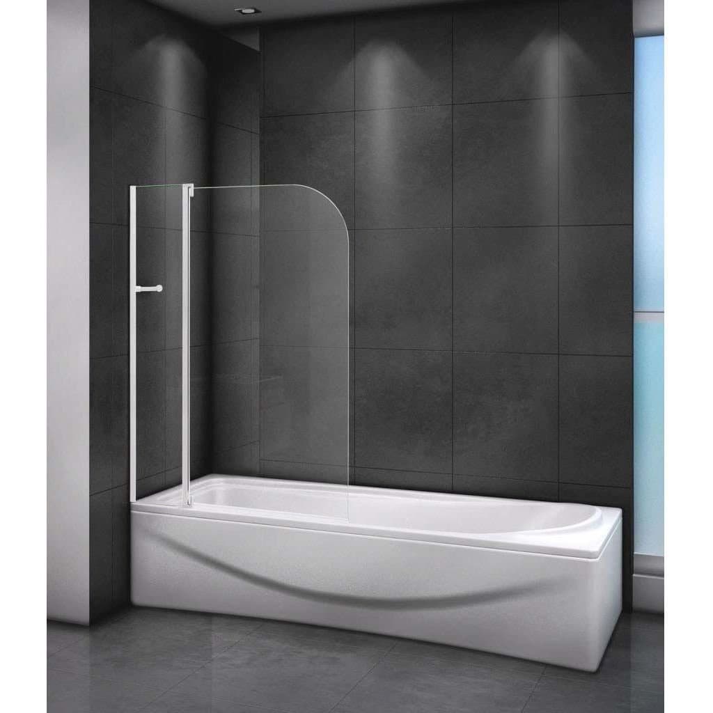 Шторка на ванну Cezares (Цезарис) RELAX-V-11-100/140-C-Bi цвет профиля серый, стекло прозрачное 4 мм 140х100 см