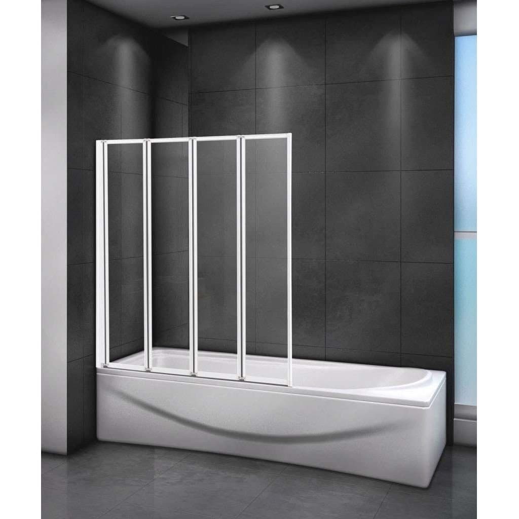 Шторка на ванну Cezares (Цезарис) RELAX-V-4-100/140-C-Bi цвет профиля серый, стекло прозрачное 4 мм 140х100 см