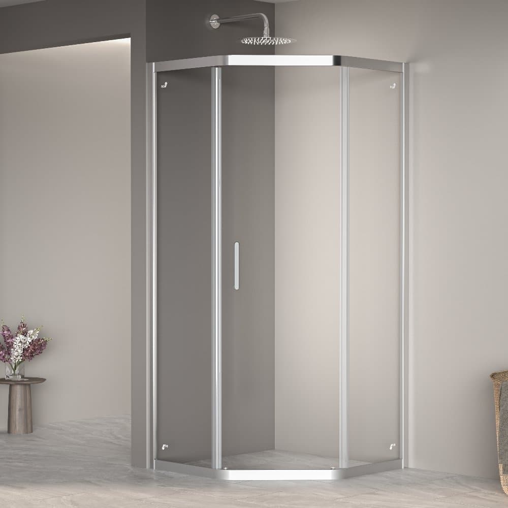Душевой уголок RGW (РГВ) 100х120х195 см PA-86 Трапеция, Хром, Прозрачное Easy Clean, 6 мм (38088602-11)