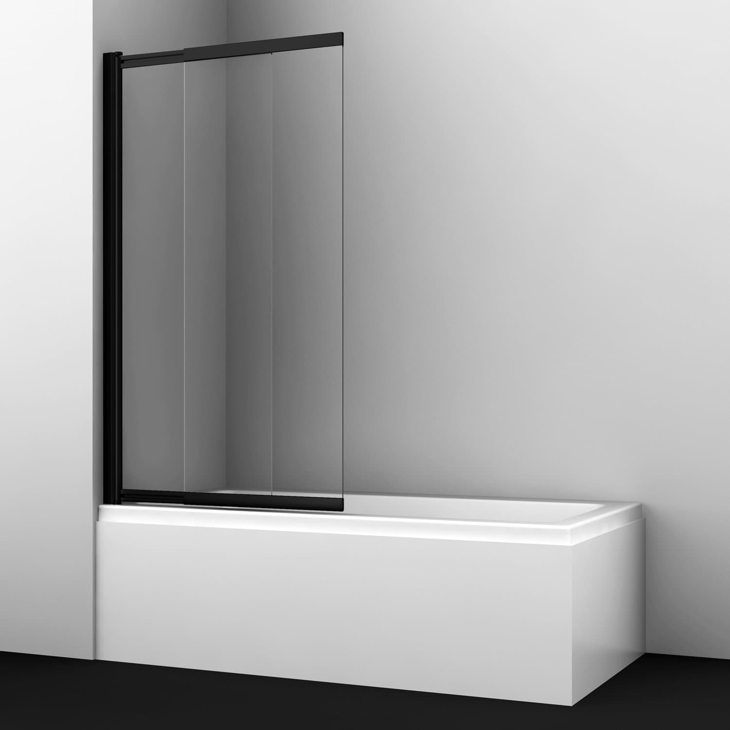 Стеклянная шторка на ванну Wasserkraft (Васеркрафт) Dill 61S02-100 WasserSchutz