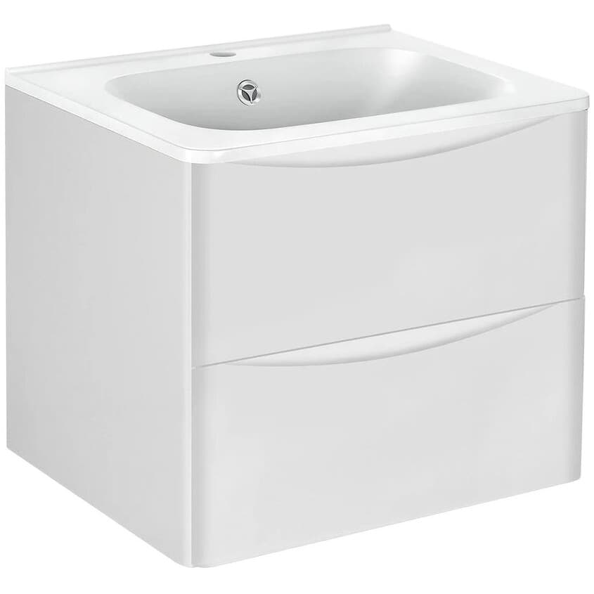 База под раковину Vincea (Винчея) Paola 600 подвесная, 2 выкатных ящика soft close, G.White VMC-2P600GW