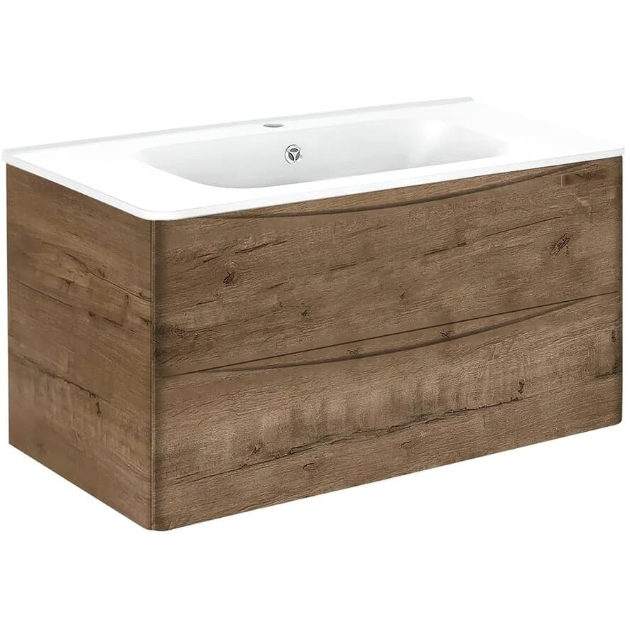 База под раковину Vincea (Винчея) Paola 1000 подвесная, 2 выкатных ящика soft close, V.Oak VMC-2P100VO