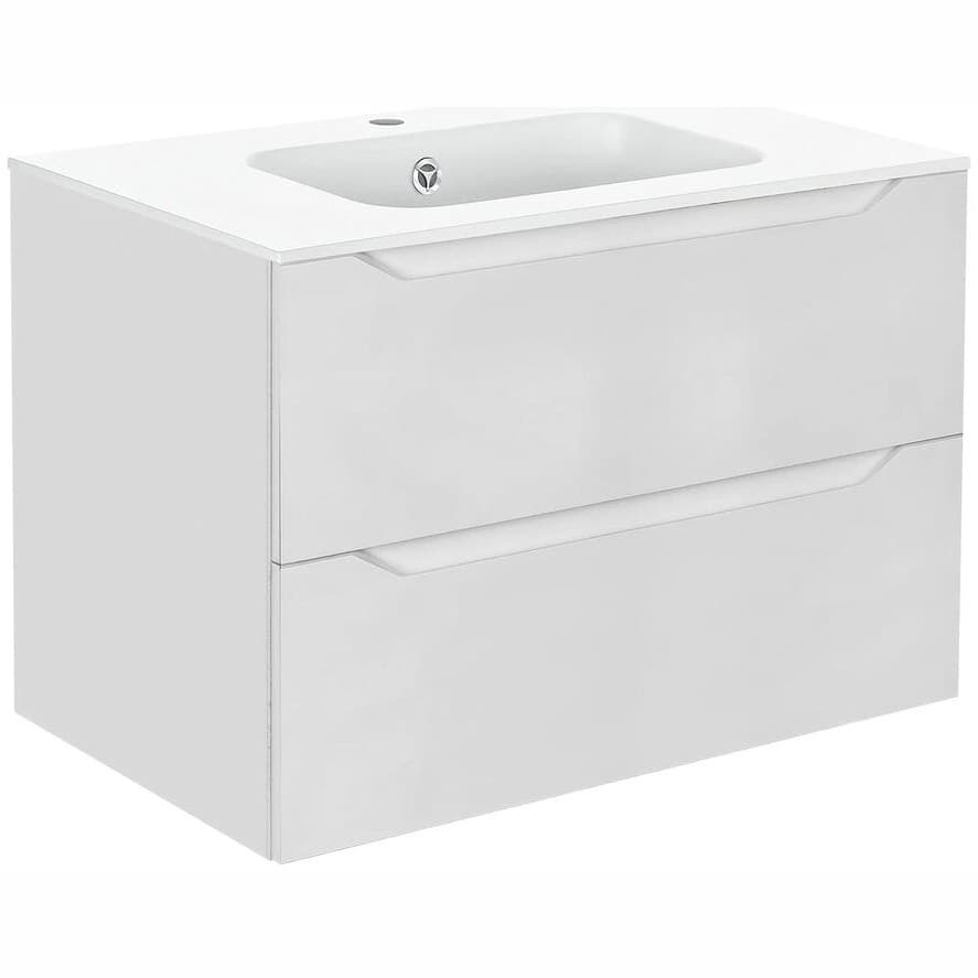 База под раковину Vincea (Винчея) Norma 800 подвесная, 2 выкатных ящика soft close, G.White VMC-2N800GW
