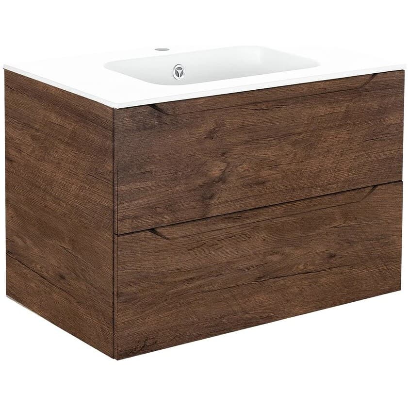 База под раковину Vincea (Винчея) Norma 800 подвесная, 2 выкатных ящика soft close, R.Wood VMC-2N800RW