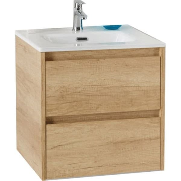 База под раковину подвесная BelBagno (Бельбагно) KRAFT 39 с двумя выкатными ящиками Rovere Nebrasca Nature 500х390x500 KRAFT 39-500/390-2C-SO-RNN
