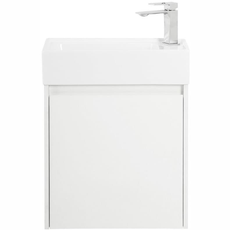 База под раковину подвесная BelBagno (Бельбагно) KRAFT MINI с распашной дверцей правосторонняя Bianco Opaco 494х256х500 KRAFT MINI-500/260-1A-SO-BO-R