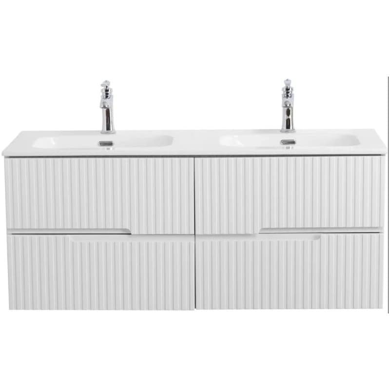 База под раковину Cezares (Цезарис) DUET-N-1200-4C-SO-2-BL белый глянец