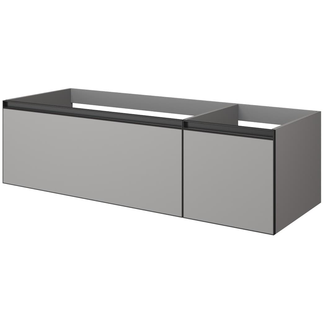 Тумба Армади Арт QUATRO Черный 40х140 790-M2-140-L-A, Armadi Art комплект, с микролифтом, латунь, регул.