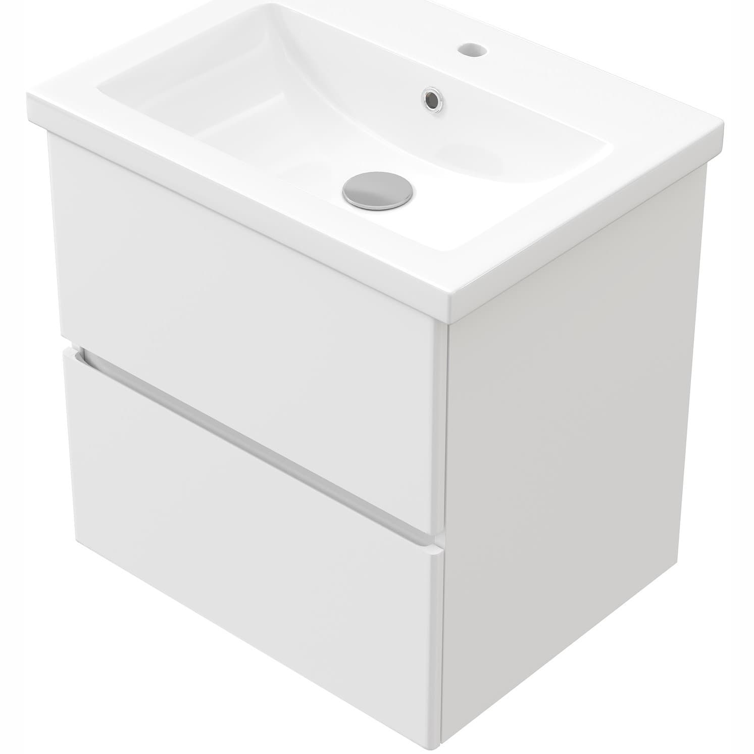 Тумба с раковиной Створки Колдинг 60 белая, с раковиной Como 60, TR-TR-620768, Stworki