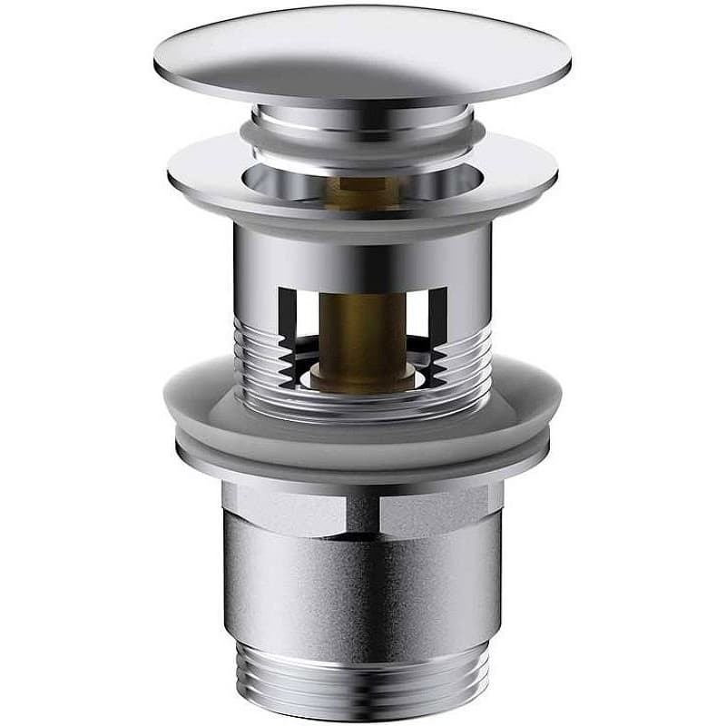 Донный клапан Vincea (Винчея) DPU-1B01CH клик-клак G1 1/4, с переливом, хром