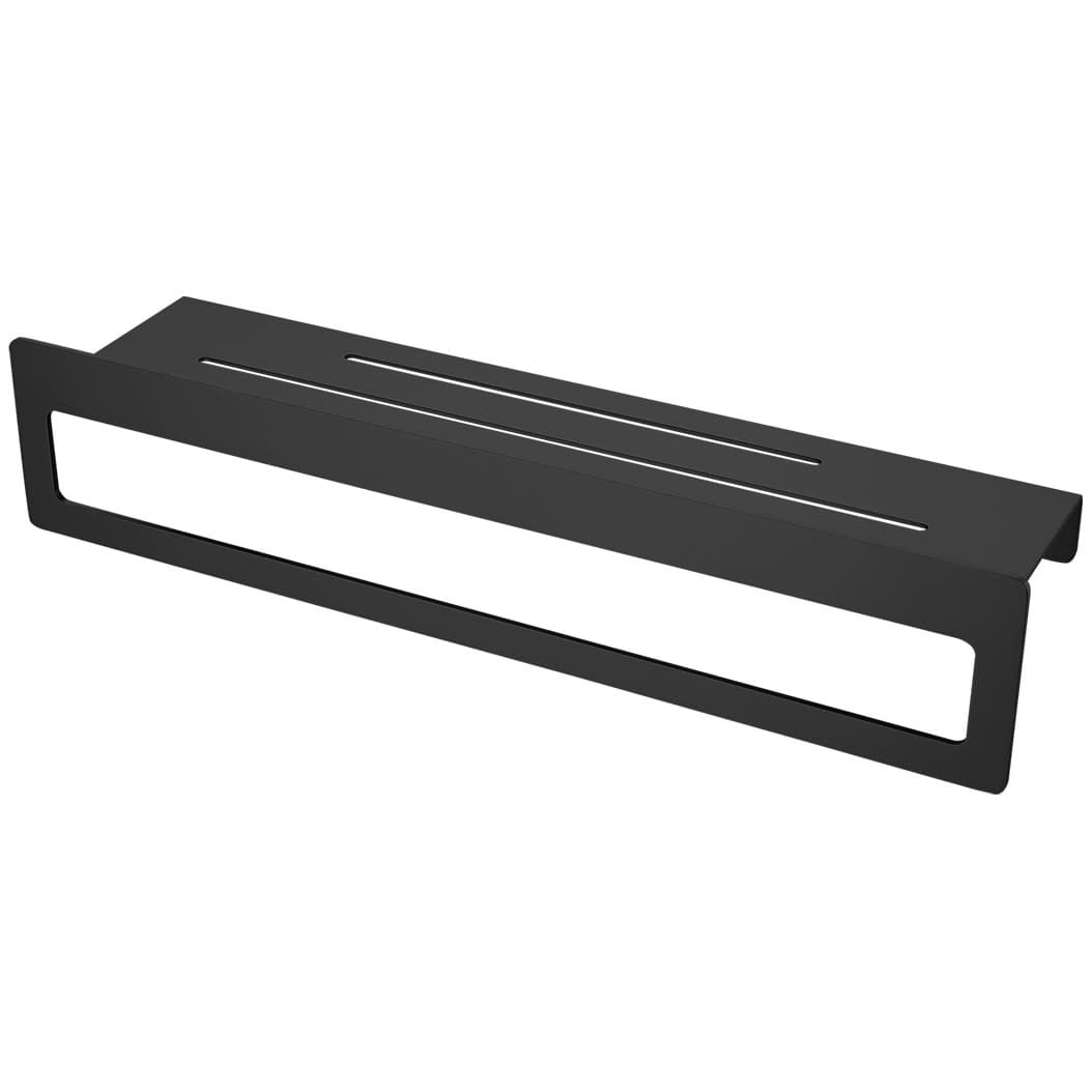 Полка Рагло R340 черная 400х103х82 мм R340.04.06, Raglo прямая с держателем для полотенца 400 мм
