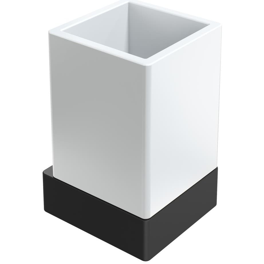 Держатель стакана Богеме настенное Qubic Black 10724-B, Boheme