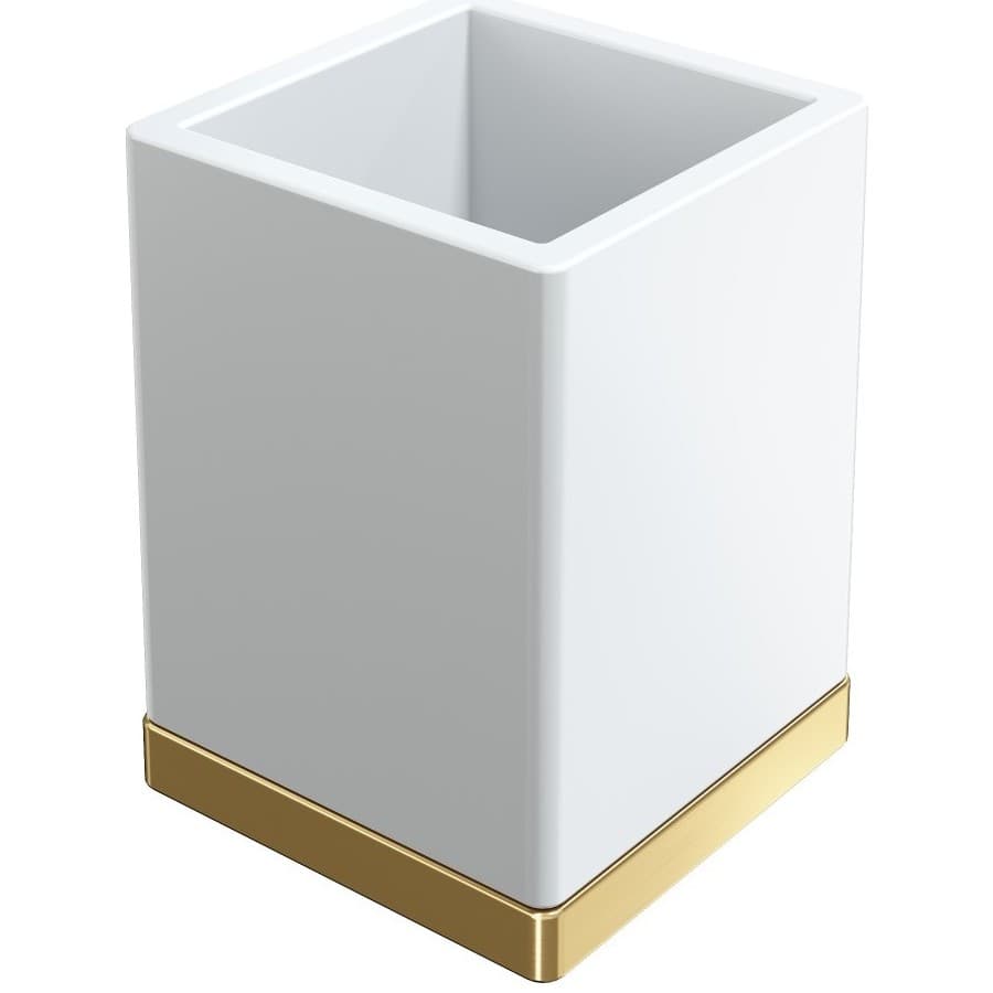 Стакан для зубных щеток Богеме настольный Qubic Matt Gold 10961-MG, Boheme