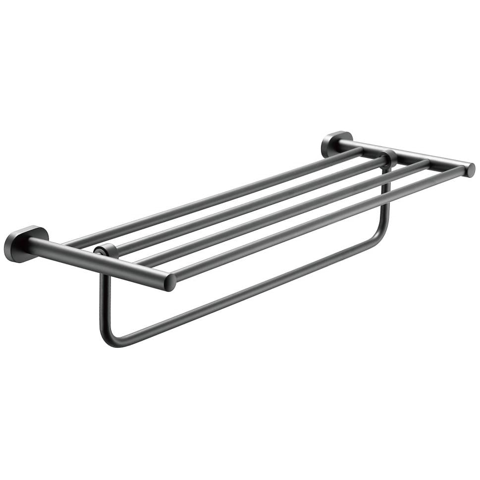 Держатель полотенец Vieir (Виеир) V5119-G с полкой, графит