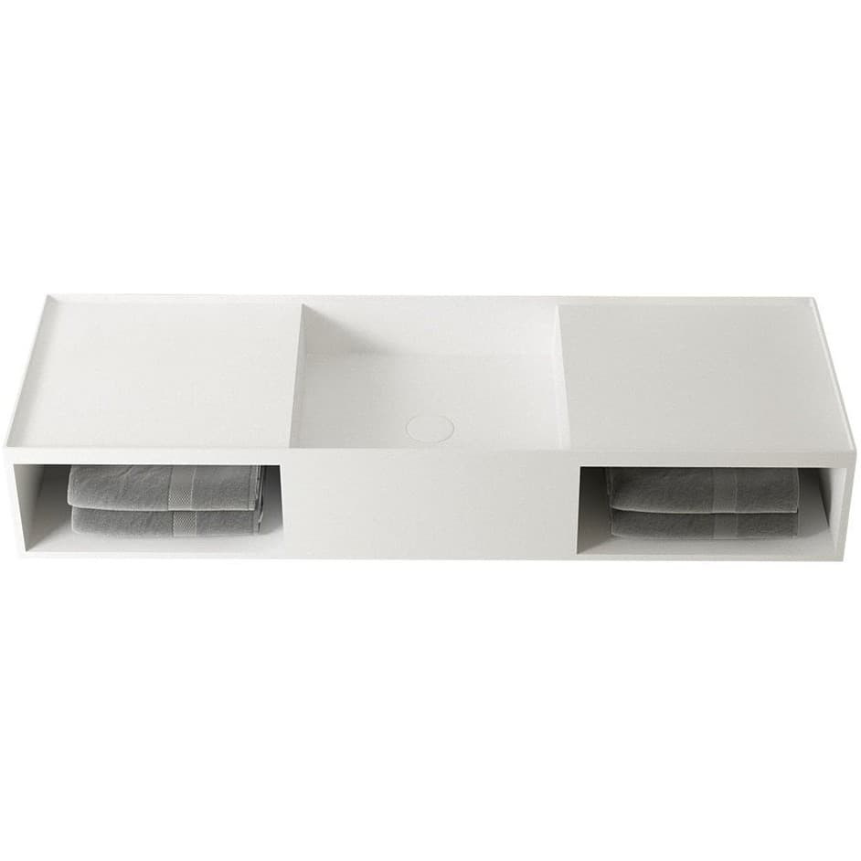 Раковина из искусственного камня Vincea (Винчея) VWB-6S212MW, 1200х400х200, подвесная, цвет белый матовый