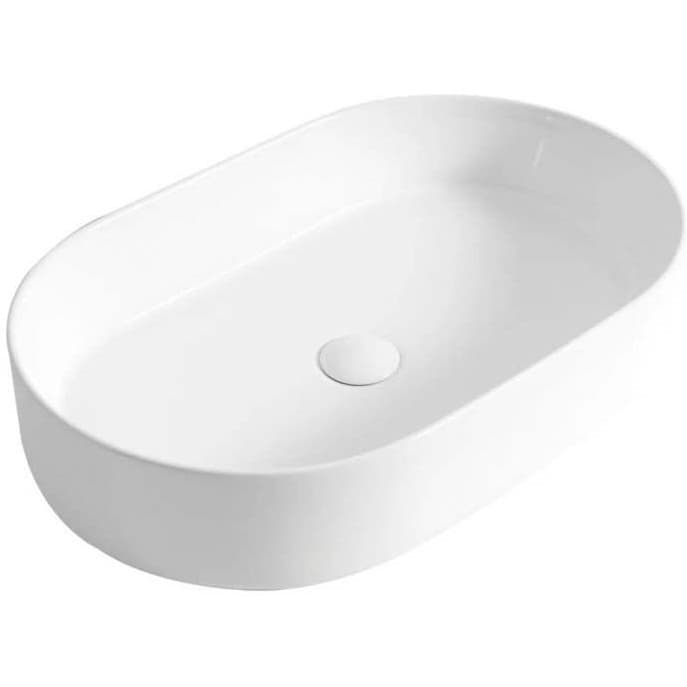 Керамическая раковина BelBagno (Бельбагно) накладная, овальная, BB1479, 610x385x120 цвет белый