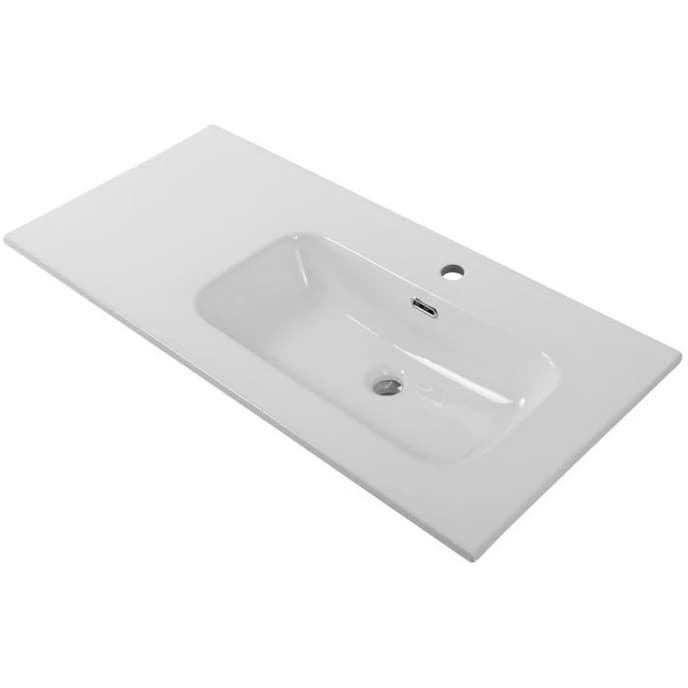 Керамическая раковина BelBagno (Бельбагно) чаша справа, BB1000ETL-R, 1010x460x175 белый