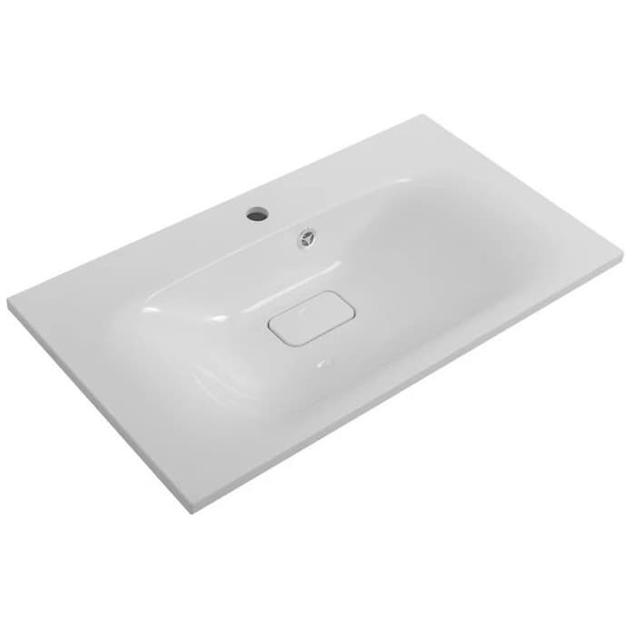 Раковина из литьевого мрамора BelBagno (Бельбагно) BB800/450-LV-MR-FT, 800x450x142 белый