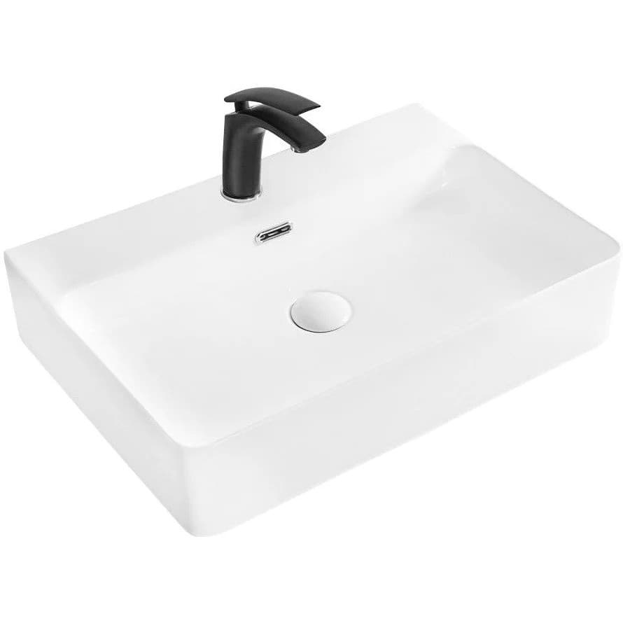 Раковина керамическая BelBagno (Бельбагно) BB1338 600х420х140 накладная, цвет белый