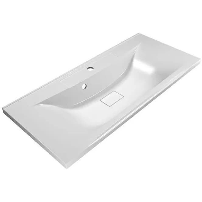 Раковина из литьевого мрамора BelBagno (Бельбагно) BB1200/450-LV-MR-PR 1200х450х150 Полувстраиваемая/подвесная, цвет белый