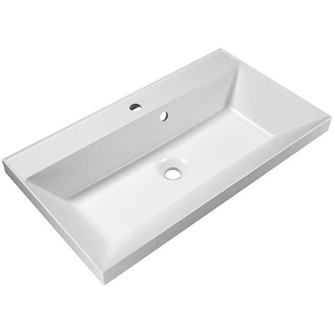 Раковина из литьевого мрамора BelBagno (Бельбагно) BB800/450-LV-MR-AST 800х450х150 Полувстраиваемая/подвесная, цвет белый