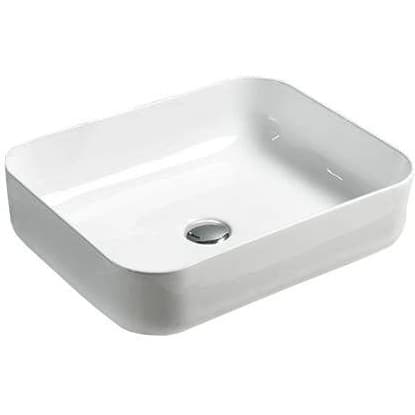 Раковина накладная Timo (Тимо) Soli белая 510х395х135 мм TK-305