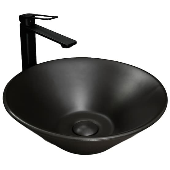 Раковина накладная Gid Esfera 42x42x15см, N9102bg 53383, черный графит