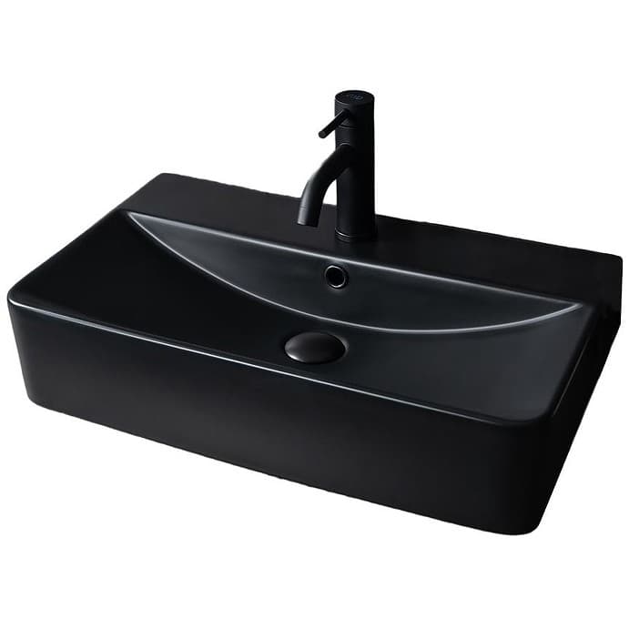 Раковина накладная Gid Geomtrico 61x35.5x14см, Bm1344 53361, черный матовый