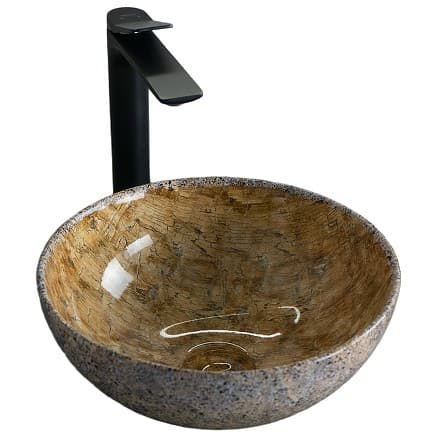 Раковина накладная Gid Esfera 32x32x14см, Mnc489 54437, под камень глянцевый
