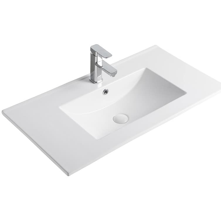 Раковина встраиваемая сверху Gid Integrado 91x46.5x17см, 9090e 71105, белый