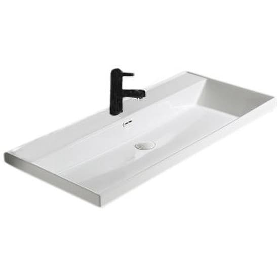 Раковина встраиваемая сверху Gid Integrado 101x46.5x15см, 5510s 71165, белый