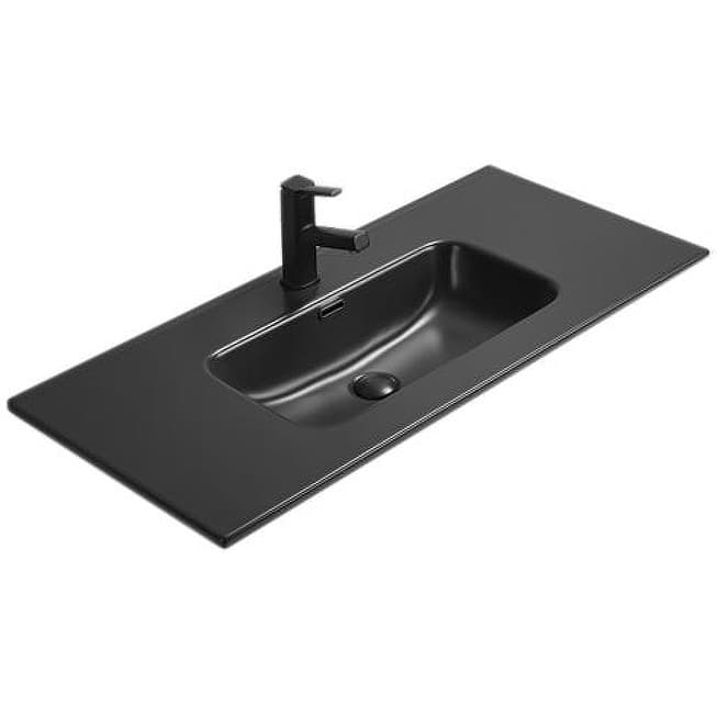 Раковина встраиваемая сверху Gid Integrado 101.5x46.5x17см, Bm9010s 7227, черный матовый