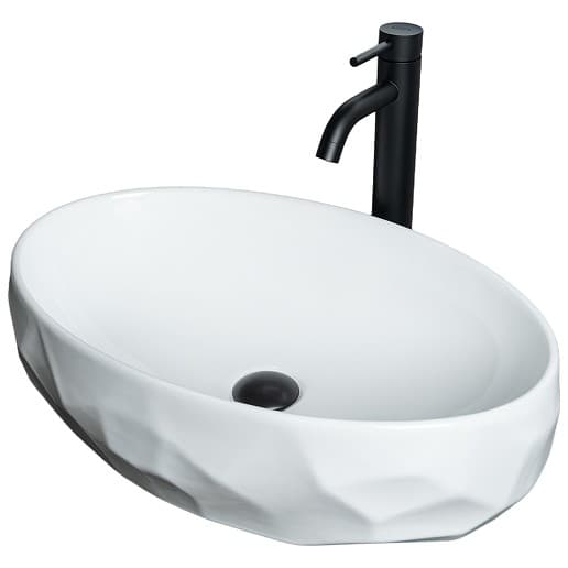 Раковина накладная Gid Lago 60x40x15см, 9030wx 51241, белый