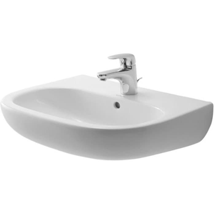 Раковина Duravit (Дуравит) D-Code 55х43 см, 1 отверстие, с переливом, цвет: белый 23105500002